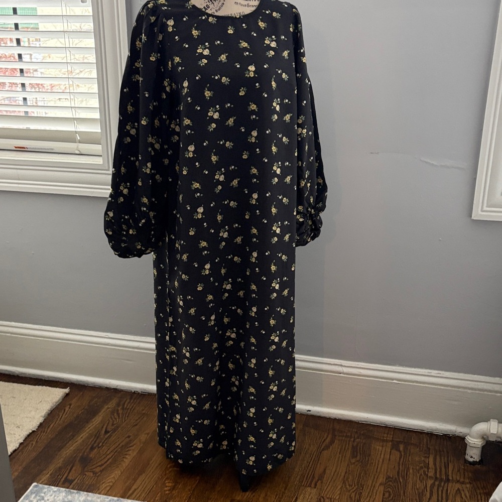 H&M Black Floral Maxi Dress